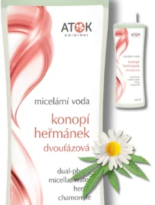 ATOK Micelární voda Konopí - heřmánek dvoufázová 200ml