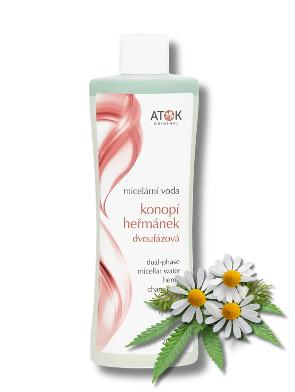 ATOK Micelární voda Konopí - heřmánek dvoufázová 200ml