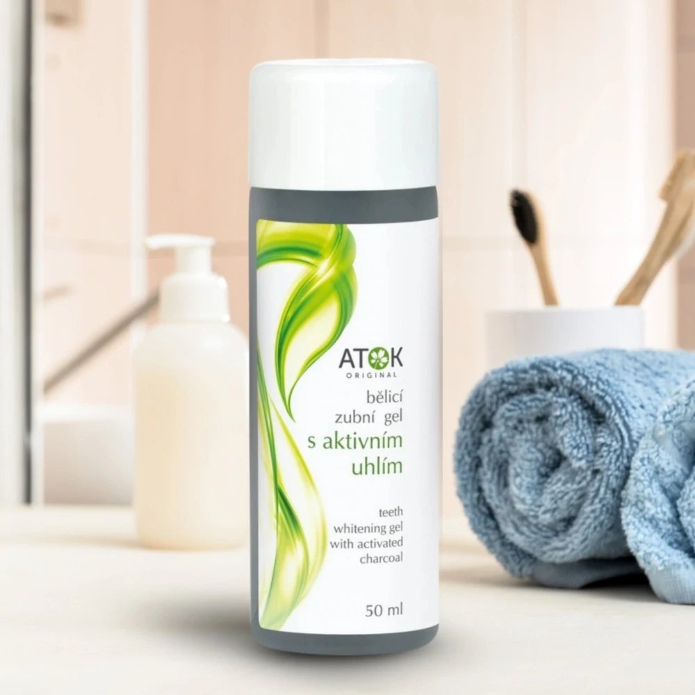 ATOK Bělicí zubní gel s aktivním uhlím 50ml